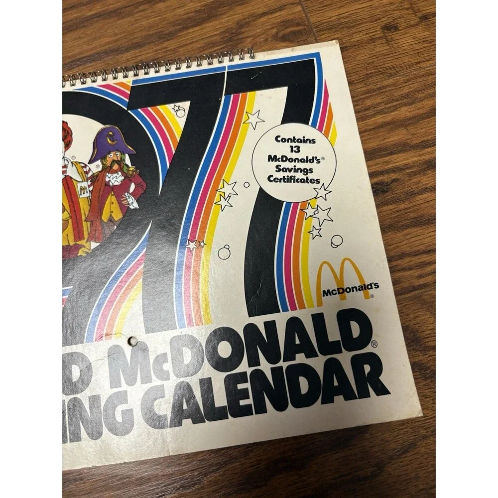 McDonalds 1976 Bicentennial Coloring Calendar (VF+)